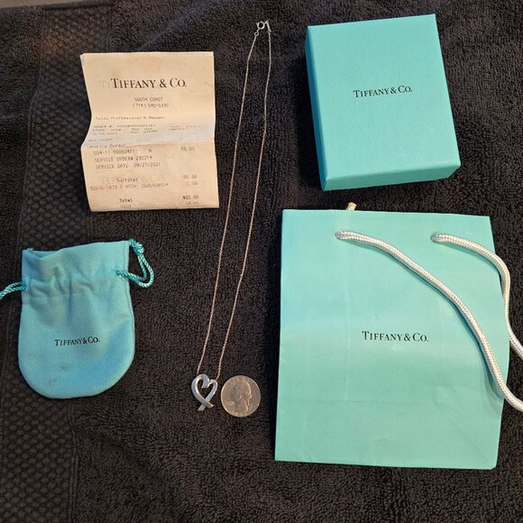 Tiffany & Co. Sterling Silver Loving Heart Pendant - Picture 1 of 6
